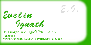 evelin ignath business card